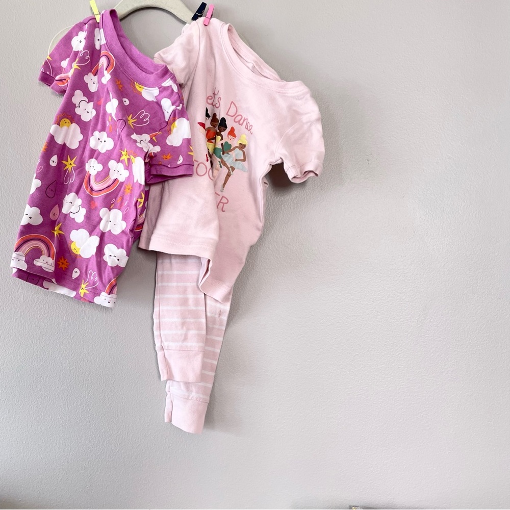 NWT summer old navy pajamas, purple clouds 4T - extra play pair too